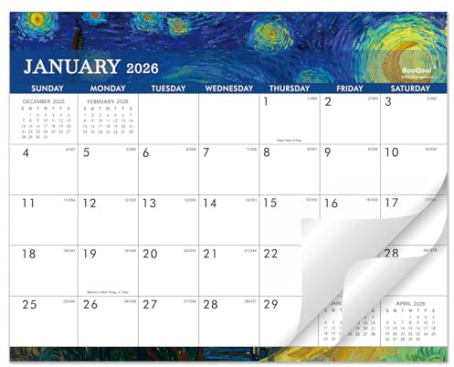 2027 Magnetic Calendar, 8x10, 12 Month,Tear-Off Pad,for Fridge