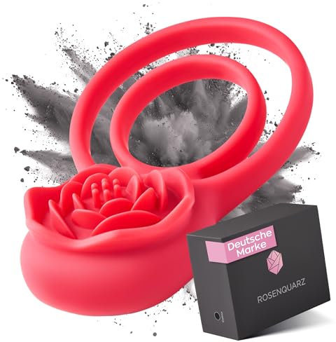 ROSENQUARZ® Elektrischer Premium Penisring Vibrator mit 9 verschiedenen Vibrationsmodi, Elektrischer Cockring, Penisringe, Cockringe, Vibrator, Vibratorring, BDSM, Bondage