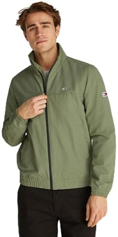 Tommy Jeans Herren Jacke Essential Casual Bomber Übergangsjacke, Grün (Aruba Green), XL