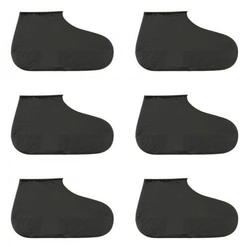 Amexo 3 Paia Copriscarpe Impermeabili, Nero Copriscarpe in Silicone Riutilizzabile Copri Scarpe Copriscarpe Antiscivolo per Donna Uomo Giornate Piovose e Nevose Campeggio Viaggi