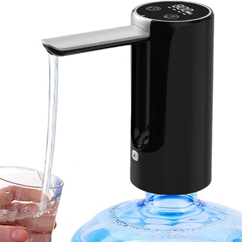 Bomba de botellas de agua: dispensador de agua eléctrico con tres velocidades, bomba automática de agua potable de carga tipo C, bomba de agua potable automática portátil para camping, escuela