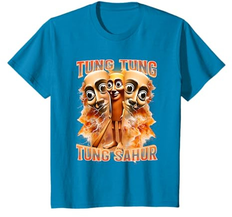 Tung Tung Sahur Batte de baseball humoristique Motif cérébrale italien T-Shirt