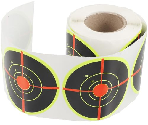 Étiquettes Autocollantes de Cible 3 Pouces, 1 Rouleau, Papier | Impression Claire, Design Simple, pour Tir à L’arc et Entraînement Sportif