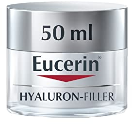 Eucerin Hyaluron-Filler Crema de Día FPS 15 para piel seca (50 ml), crema antiedad con efecto antiarrugas e hidratante, con Ácido Hialurónico para una piel rejuvenecida