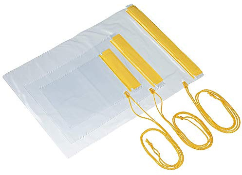 TRIXES Waterproof Dry Bags x3 - Small (18 x 12.5 cms), Medium (26 x 18.5 cms), Large (36 x 26 cms) - Waterproof Travel Accessory - Outdoor Essentials