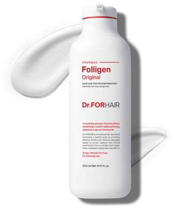 Dr.FORHAIR Folligen Shampoo | Korean Hair Care | Clarifying Scalp Shampoo | Fuller-Looking Hair, 16.91 fl oz