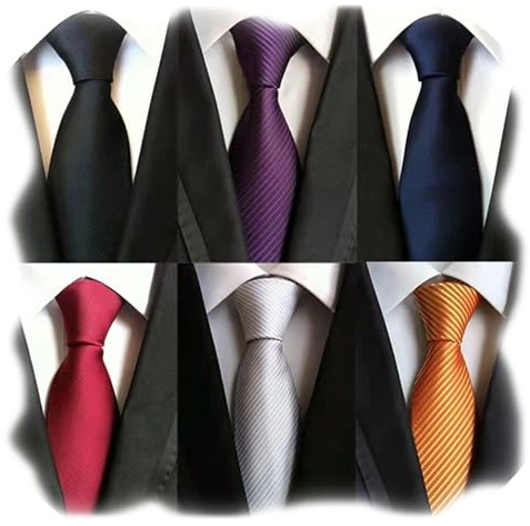 WeiShang Lot 6 PCS Classic Men's Silk Tie Necktie Woven JACQUARD Neck Ties