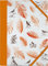 Pasta für Nachtigallen Sammelmappe - Motiv Orange Federn: Farbig bedruckte Zeichenmappe aus stabilem Karton im Format 24 x 33 cm