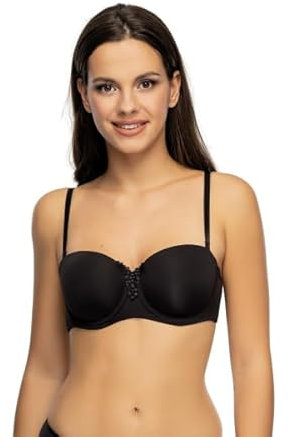 VIANIA! Multiway-Bügel-BH 211414 Carola abnehmbare Träger Strapless Farbe Schwarz, Größe:95, Cup:B