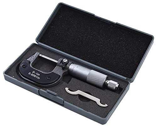 TINVHY 0-1 in Precision Outside Micrometer W/Box, Accuracy 0.0001 in, Professional Grade Precision Machinist Tool