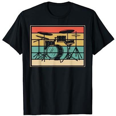 Percussion Retro Drummer Drums Musique Batteur Batterie T-Shirt