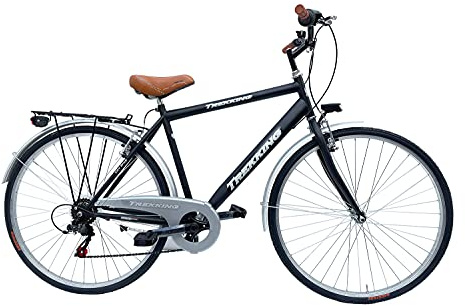 MADICKS Bicicletta Uomo da Passeggio Olanda Trekking City bike Misura 28 Bici da città Vintage retrò Nero Con Cambio