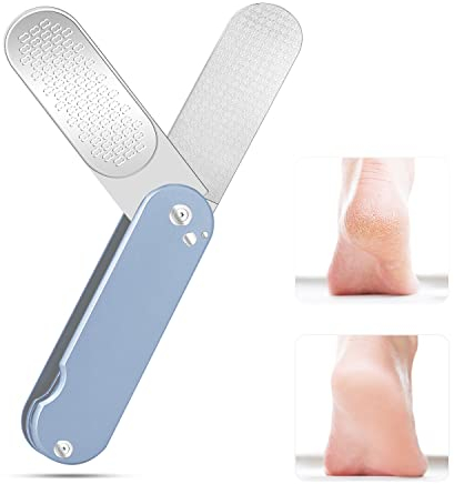 Hornhauthobel,3 in 1 Design Hornhautfeile Hornhautentferner mit 3 Seiten(grob,Mittel Grob und Fein) Fussraspel für Starke Hornhaut,Pediküre,Fußpflege,Sowohl für Nasse und Trockene Füsse