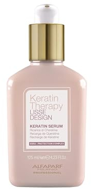 Alfaparf Milano Keratin Therapy Lisse Design, Siero a Base di Cheratina e Collagene Vegetale, Protegge e Disciplina i Capelli, Prolunga i Risultati Post Trattamento Lisciante, 125ml