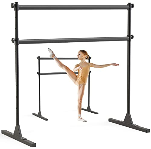 SELEWARE Höhenverstellbare Ballettstange, freistehend, Ballettstange, strapazierfähig, Tanzstange, Stützstange, Bewegungen, Körperdehnung, stabile Konstruktion, fällt nie auseinander, rutschfest