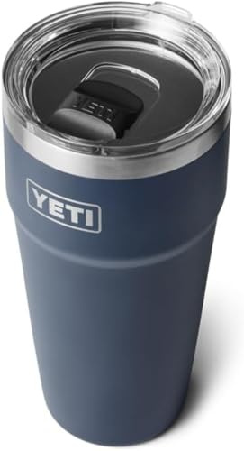 YETI Rambler 30 oz (887 ml) Stackable Cup mit abnehmbarem MagSlider-Deckel, Edelstahl-Thermobecher, Vakuumisoliert – Navy