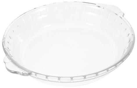 PRETYZOOM Piatto Forma Classica per Cottura Uniforme Resistente al Calore in Vetro Trasparente per Microonde in Forno e Frigorifero