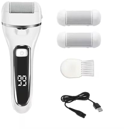 Épilateur de lime à pied 2 en 1, extracteur électrique de callosités, broyeur électrique pour pieds, élimination automatique de la peau des pieds et callosités, couteau de meulage pour les pieds