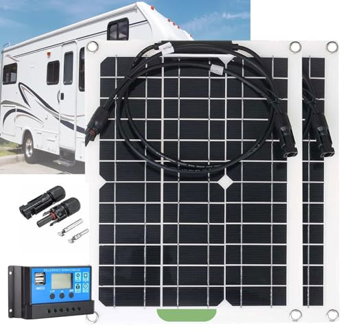 300w 600w Solpanel, Solcellsladdare Med Monokristallin Modul, 12v-Laddarsats + 40a-Kontroller, Lämplig För Utomhuscamping, Bärbar Kraftstation, Husbil,600W
