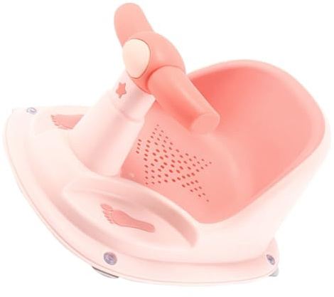 HOODANCOS Silla de Baño para Ñiño Asiento Antideslizante Cómodo Rosa Pequeño para Niños de 6 a 12 Meses Asiento Ergonómico Apoya Baño