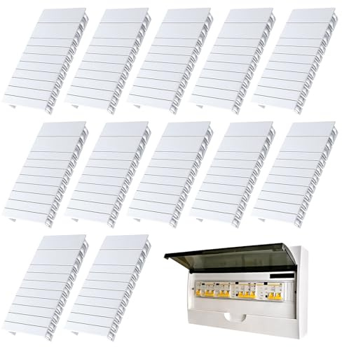 12 Piezas Tapa Cuadro Electrico 11 cm X 5,2 cm, Tapas Ciegas Cuadros Electricos Compatibles con Placas de Cubierta de Seguridad F-Tronic, Hager Y Hensel, Extraíbles y Combinables