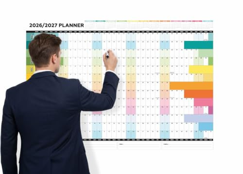 Academic Year Wall Planner 2026 2027 Mid Year Planner Uk A1 Wall Calendar 2026 27 Calendar Home Desk Office Aug to Aug Academic Wall Planner Full Year To view