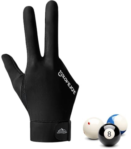 Guantes profesionales de billar para billar | Guantes de piscina de 3 dedos para mano izquierda/derecha, tamaño universal para tiradores de taco