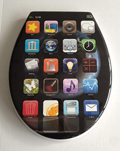 Duroplast WC Sitz Klobrille Modell App mit Absenkautomatik, zur Reinigung abnehmbar, 59885