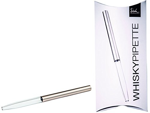 EISCH Whisky Pipette Platin Gentleman (1 Stück) in Geschenkverpackung, Handgefertigte Glaspipette veredelt mit echtem Platin, zur Entfaltung von Whiskey, Made in Germany (Art.-Nr. 180456)
