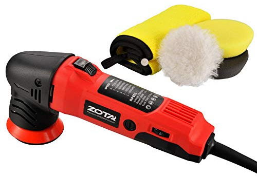 ZOTA pulidora, pulidora Orbital de 3 Pulgadas, Mini Kit de pulidor Giratorio portátil con 3 Almohadillas de Pulido y Toalla de Microfibra