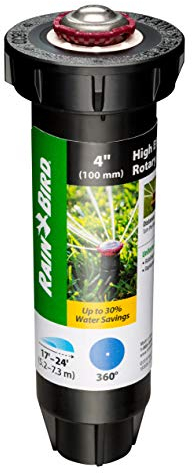 Rain Bird 22SAFPRO Aspersor Giratorio Pro de Alta eficiencia, patrón Completo de 360°, Distancia de pulverización de 17 a 24 pies, Altura emergente de 4 Pulgadas