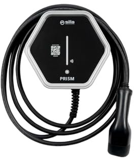 Silla Prism Solar Monofase 7,4kW Colonnina di Ricarica per Auto Elettriche con Connettore Tipo 2 (Cavo 5m)