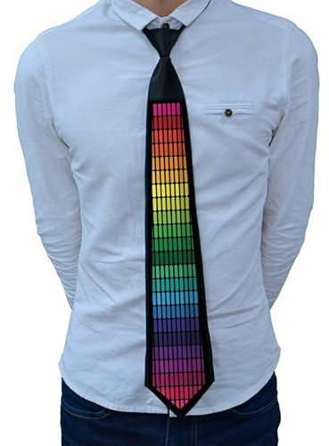 OBEST Corbata luminosa sonido, corbata luminosa LED,Corbatas Light Up,corbata para hombre, carnaval, fiesta de club, decoración festiva de moda