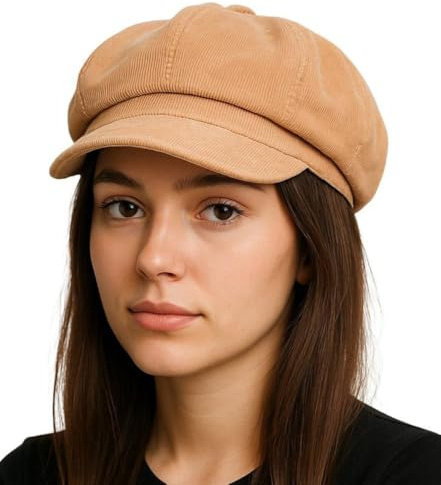 Cool4 Feincord A05 - Gorro de globo, diseño vintage, beige, 57