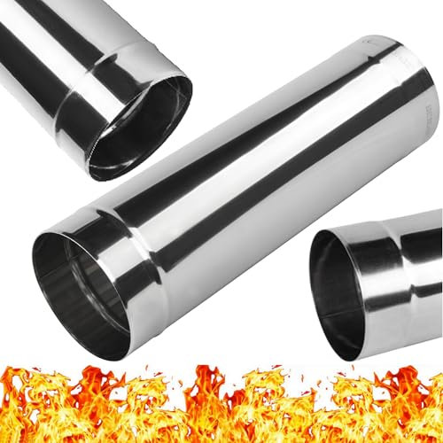 Edelstahl Rauchrohr - Lange 500mm 0,5m - Ofenrohr Schornstein Kaminrohr Rohr - Ø 160 mm x 0,5 m