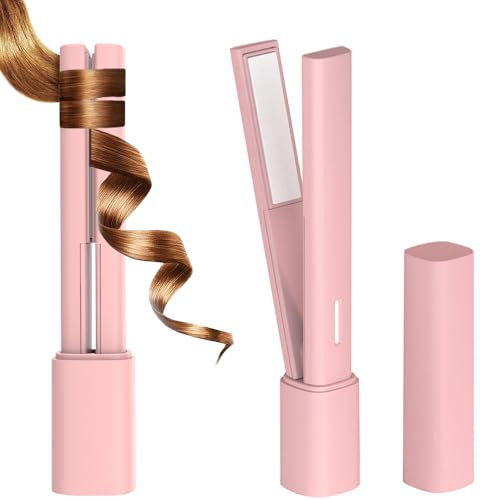 OBEST Mini Piastra Capelli Professionale 2-In-1,Mini Piastra per Capelli Corti da Viaggio Portatile,Riscaldamento Rapido 30s, Sospensione 3D Piastra Riscaldante in Ceramica,Adatta per Uomini e Donne