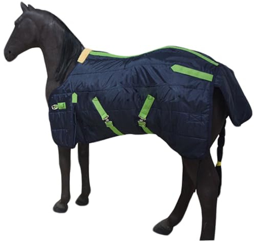 Jorzer Manta de Invierno para Caballos de 39 Pulgadas, Impermeable, Resistente al Viento y cálida, Gruesa, para Mini Caballos, Ponis y Potros..