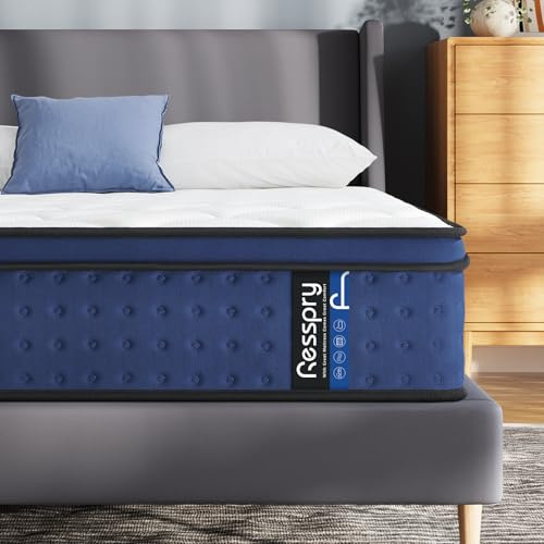 Resspry King Size Mattress, 10Inch Hybrid Mattress Medium Firm | Pressure Relief, High Density Foam and Individual Pocket Spring, Enhanced Edge Support, Motion Isolation