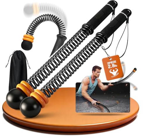 Cordes de combat, Équipement Fitness sans Fil lestée, Silencieux | cordes de bataille sans corde, Avec une conception à anneau de poids réglable et une poignée ergonomique améliorée