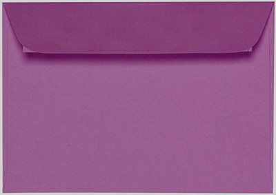 ARTOZ 50x Briefumschläge DIN C6 Holunder (Lila) - 16,2 x 11,4 cm - haftklebend - gerippte Kuverts ohne Fenster - Serie Artoz 1001