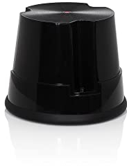 hjh OFFICE 830003 TIO-S Marchepied en Plastique avec roulettes Noir Hauteur 30 cm Charge Max. 150 kg