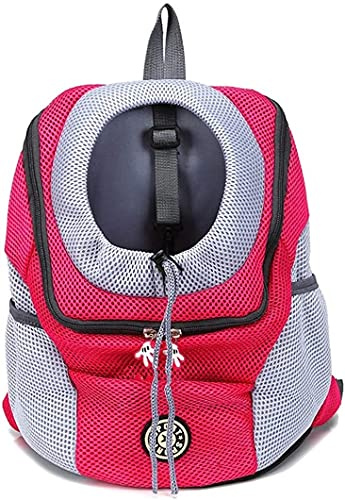 Linghe Sac à Dos Pliable pour Chien de Voyage pour Animaux de Compagnie pour Chat Sacs à Dos de Transport pour Chiens Petit Transporteur (Rouge, M)