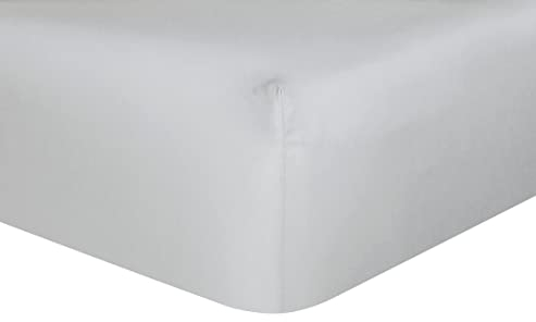 Sleepdown Spannbettlaken aus Bambus, weich, warm, gemütlich, atmungsaktiv, bequem, 35 cm, extra Tiefe Taschen, Grau, 5056242894841