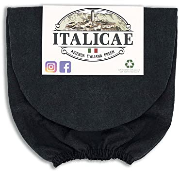 ITALICAE guanto lavaggio auto MADE IN ITALY - guanto microfibra auto ultra assorbente, perfetto anche per il lavaggio moto - Panno in microfibra nero 1PZ 30x20cm - Ottimo per la lucidatura auto