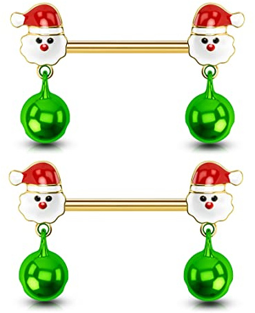 OUFER Body Piercing Piercing para pezón de acero inoxidable 316L de 14 g, para joyería para pezones, Acero inoxidable