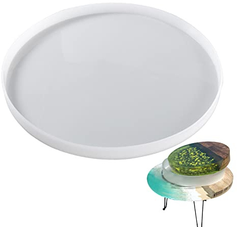 Stampi rotondi in resina, grandi stampi in silicone per resina epossidica, stampi da tavolo per River Coffee Desk, stile da tavolo, per Charcuterie Board fai da te