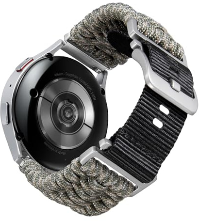 BINLUN Flätat Paracord Klockarmband 18mm 20mm 22mm Snabbkoppling Militär Nylon Ersättnings Smarta Klockarmband Kompatibelt med Garmin/Kompatibelt med Amazfit för Män Kvinnor