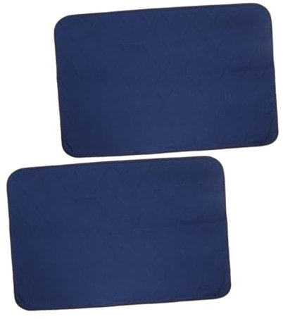 Healeved 2stücke Wiederverwendbare Anti-rutsch Inkontinenzunterlagen Für Senioren Wasserdichte Und Waschbare Urinunterlagen Dunkelblau