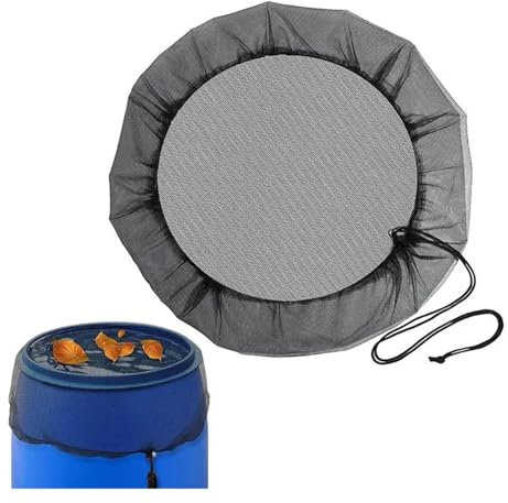 Coperchio a rete per barile a pioggia, Rete di copertura for barili di pioggia Secchi di raccolta dell'acqua in PE Strumento di raccolta delle gocce di pioggia Protezione anti-zanzare(Diameter 95cm)