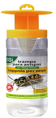 BSI - Trampa para Avispas - atrapa y digiere Cientos de Insectos - como los avispones asiáticos - Natural - con su atrayente - 200ml - Durante Toda una Temporada - Listo para Usar - Reutilizable.